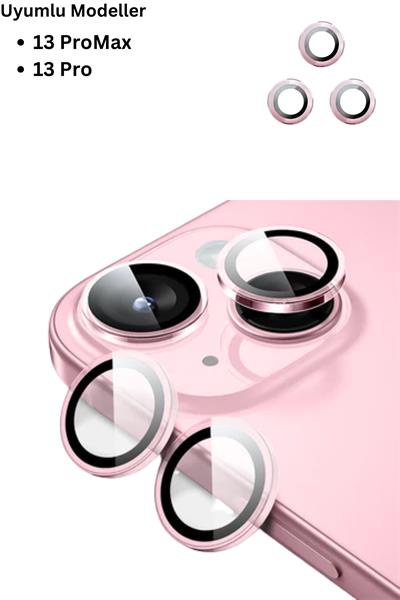 Iphone 13Pro/13ProMax Uyumlu Alüminyum Alaşım 3d Kamera Lens Koruyucu