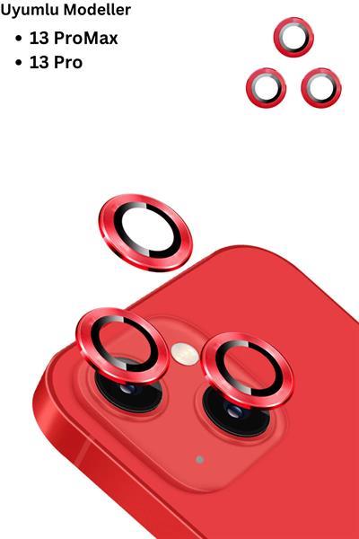 Iphone 13Pro/13ProMax Uyumlu Alüminyum Alaşım 3d Kamera Lens Koruyucu