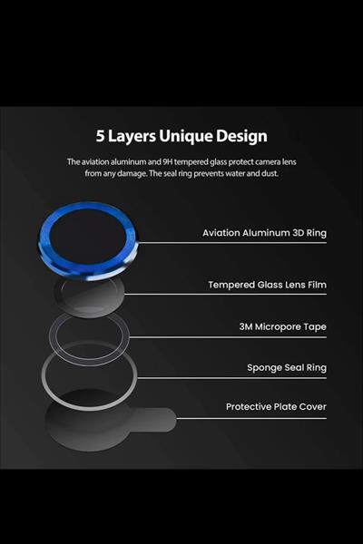 Iphone 13Pro/13ProMax Uyumlu Alüminyum Alaşım 3d Kamera Lens Koruyucu