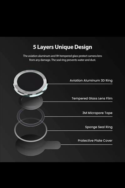 Iphone 13Pro/13ProMax Uyumlu Alüminyum Alaşım 3d Kamera Lens Koruyucu