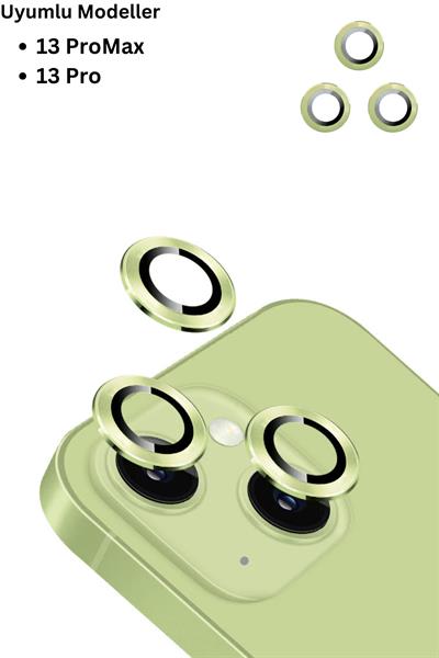 Iphone 13Pro/13ProMax Uyumlu Alüminyum Alaşım 3d Kamera Lens Koruyucu