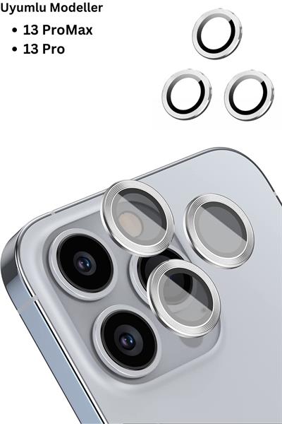 Iphone 13Pro/13ProMax Uyumlu Alüminyum Alaşım 3d Kamera Lens Koruyucu