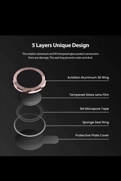 Iphone 13Pro/13ProMax Uyumlu Alüminyum Alaşım 3d Kamera Lens Koruyucu