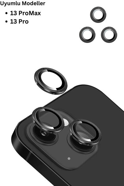 Iphone 13Pro/13ProMax Uyumlu Alüminyum Alaşım 3d Kamera Lens Koruyucu