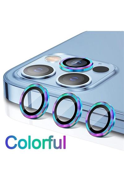 Iphone 14 / 14 Plus Uyumlu Renkli Kamera Lensi Koruyucu