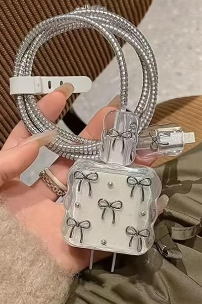 Iphone 18w/20w Uyumlu Şarj Kılıfı, Şarj Kablosu Örme Aparatı, Toparlayıcı, Kablo Koruyucu