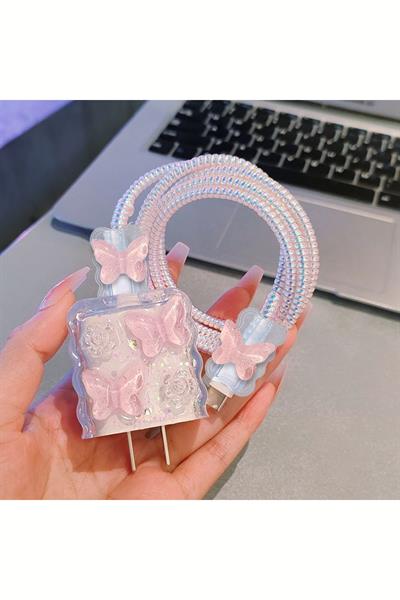 Iphone 18w/20w Uyumlu Şarj Kılıfı, Şarj Kablosu Örme Aparatı, Toparlayıcı, Kablo Koruyucu