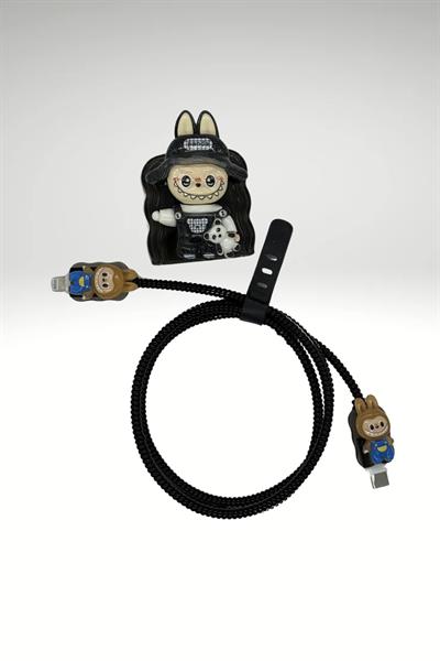 Labubu Iphone 18w/20w/25w Uyumlu Şarj Kılıfı, Şarj Kablosu Örme Aparatı, Toparlayıcı, Kablo Koruyucu