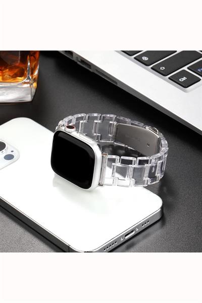 Apple Xiaomi Watch Seri 2/3/4/se/6/7/8/9/10/11 Uyumlu Paslanmaz Çelik Reçine Kordon