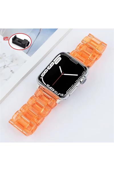 Apple Xiaomi Watch Seri 2/3/4/se/6/7/8/9/10/11 Uyumlu Paslanmaz Çelik Reçine Kordon