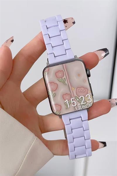 Apple Xiaomi Watch Seri 2/3/4/se/6/7/8/9/10/11 Uyumlu Paslanmaz Çelik Reçine Kordon