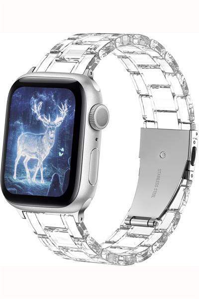 Apple Xiaomi Watch Seri 2/3/4/se/6/7/8/9/10/11 Uyumlu Paslanmaz Çelik Reçine Kordon