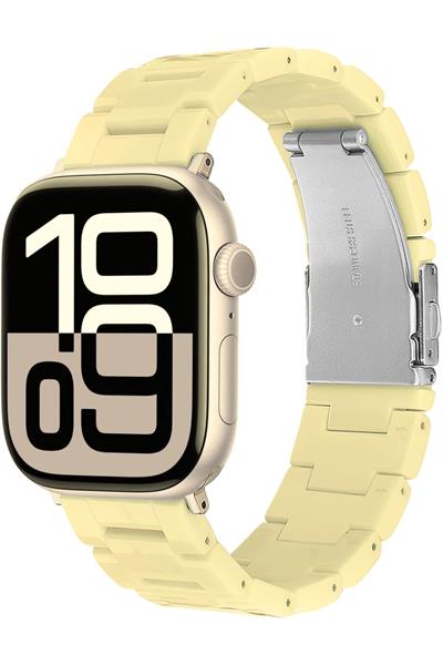 Apple Xiaomi Watch Seri 2/3/4/se/6/7/8/9/10/11 Uyumlu Paslanmaz Çelik Reçine Kordon
