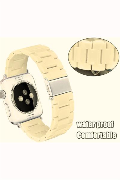Apple Xiaomi Watch Seri 2/3/4/se/6/7/8/9/10/11 Uyumlu Paslanmaz Çelik Reçine Kordon