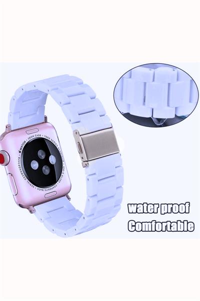 Apple Xiaomi Watch Seri 2/3/4/se/6/7/8/9/10/11 Uyumlu Paslanmaz Çelik Reçine Kordon