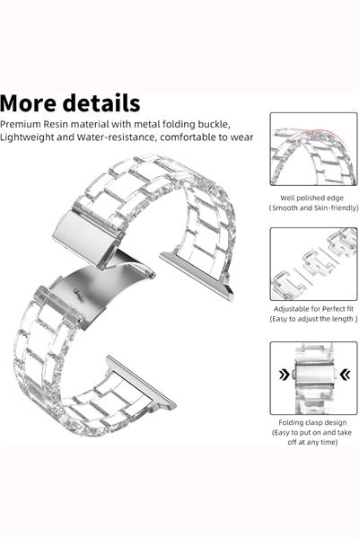 Apple Xiaomi Watch Seri 2/3/4/se/6/7/8/9/10/11 Uyumlu Paslanmaz Çelik Reçine Kordon