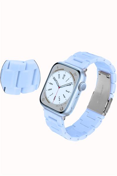 Apple Xiaomi Watch Seri 2/3/4/se/6/7/8/9/10/11 Uyumlu Paslanmaz Çelik Reçine Kordon