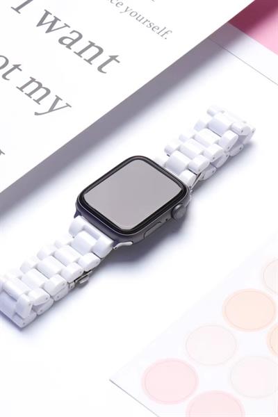 Apple Xiaomi Watch Seri 2/3/4/se/6/7/8/9/10/11 Uyumlu Paslanmaz Çelik Reçine Kordon