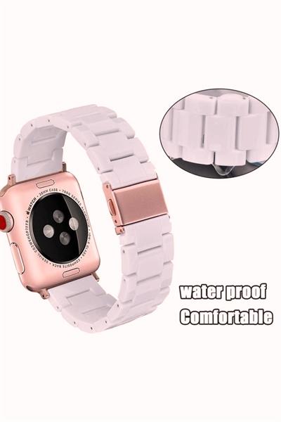 Apple Xiaomi Watch Seri 2/3/4/se/6/7/8/9/10/11 Uyumlu Paslanmaz Çelik Reçine Kordon