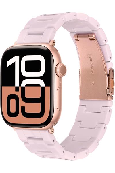 Apple Xiaomi Watch Seri 2/3/4/se/6/7/8/9/10/11 Uyumlu Paslanmaz Çelik Reçine Kordon