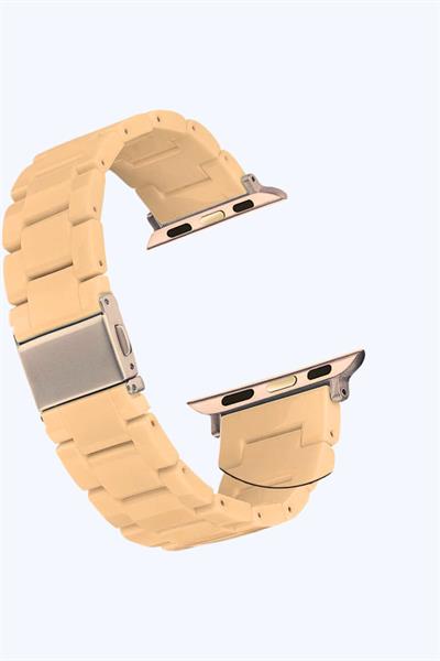 Apple Xiaomi Watch Seri 2/3/4/se/6/7/8/9/10/11 Uyumlu Paslanmaz Çelik Reçine Kordon