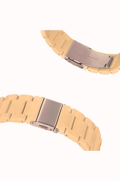 Apple Xiaomi Watch Seri 2/3/4/se/6/7/8/9/10/11 Uyumlu Paslanmaz Çelik Reçine Kordon