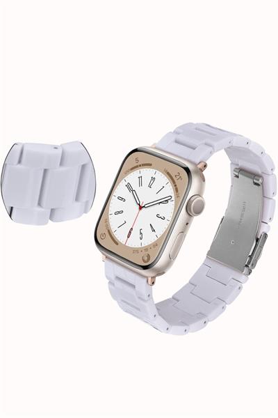 Apple Xiaomi Watch Seri 2/3/4/se/6/7/8/9/10/11 Uyumlu Paslanmaz Çelik Reçine Kordon