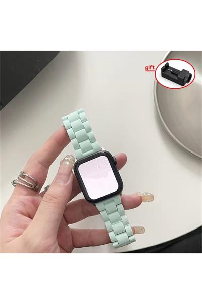 Apple Xiaomi Watch Seri 2/3/4/se/6/7/8/9/10/11 Uyumlu Paslanmaz Çelik Reçine Kordon