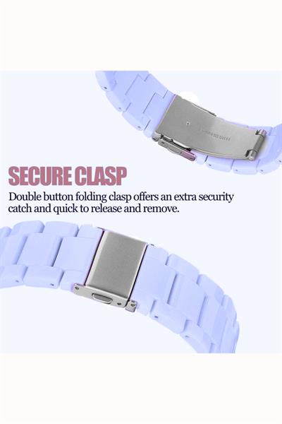 Apple Xiaomi Watch Seri 2/3/4/se/6/7/8/9/10/11 Uyumlu Paslanmaz Çelik Reçine Kordon