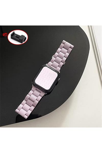 Apple Xiaomi Watch Seri 2/3/4/se/6/7/8/9/10/11 Uyumlu Paslanmaz Çelik Reçine Kordon