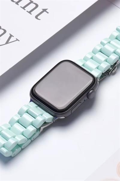 Apple Xiaomi Watch Seri 2/3/4/se/6/7/8/9/10/11 Uyumlu Paslanmaz Çelik Reçine Kordon