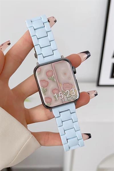 Apple Xiaomi Watch Seri 2/3/4/se/6/7/8/9/10/11 Uyumlu Paslanmaz Çelik Reçine Kordon