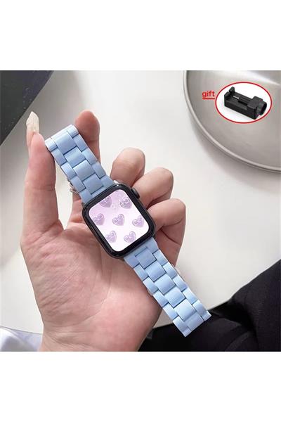 Apple Xiaomi Watch Seri 2/3/4/se/6/7/8/9/10/11 Uyumlu Paslanmaz Çelik Reçine Kordon