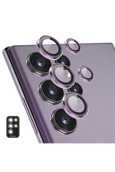 Samsung Galaxy S23 Ultra Uyumlu 5 Parça Kamera Lens Koruyucu Cam Kamera Koruma Kılıf