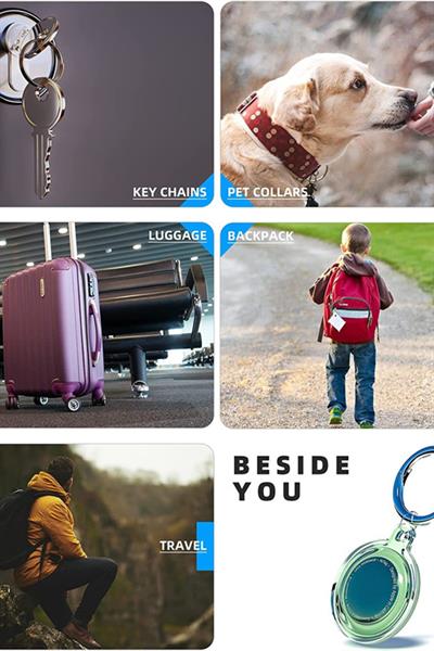 Su geçirmez Airtag Tutucu Anahtarlık Apple ile Uyumlu,Koruyucu Kılıf Kedi,Köpek Yaka,Bagaj