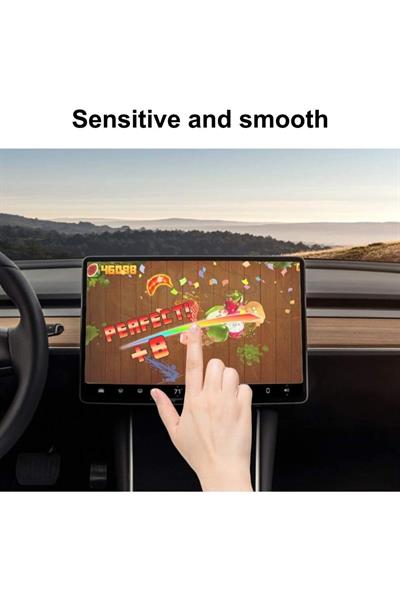 Tesla Model Y Model 3 Ekran Koruyucu Yansıma Önleyici Çizilmez Parmak Baskısı 15 Inç