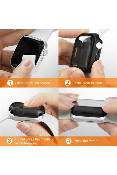 Watch 2 3 4 5 6 Se 40mm Uyumlu Kılıf Kasa Ve Ekran Koruyucu 360 Tam Koruma Kapak