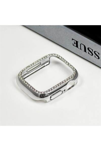 Watch 3 4 5 6 7 8 9 Se Uyumlu 45mm Kasa Koruyucu Işıltılı Parlak Taşlı Koruma