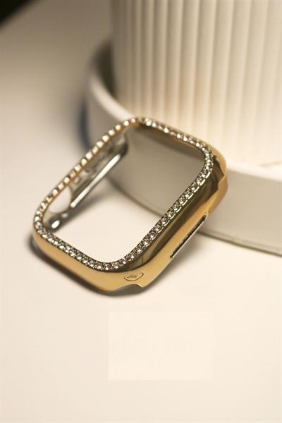 Watch 3 4 5 6 7 8 9 Se Uyumlu 45mm Kasa Koruyucu Işıltılı Parlak Taşlı Koruma