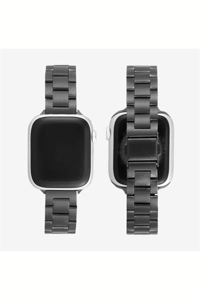 Watch Uyumlu ( 42-44-45-49mm) Ve Seri10 ve 11(46MM) Paslanmaz Çelik Mini Modernfit