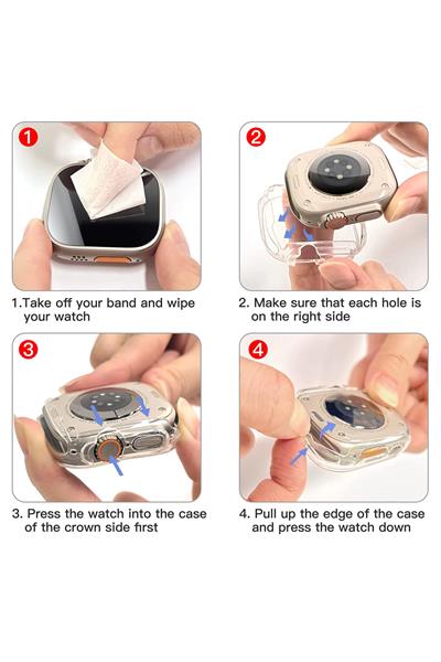 Watch Uyumlu 42 Mm Srei 3 Ve Altı Seffaf Silikon 360 Tam Koruma Yumuşak Ekran Koruyucu