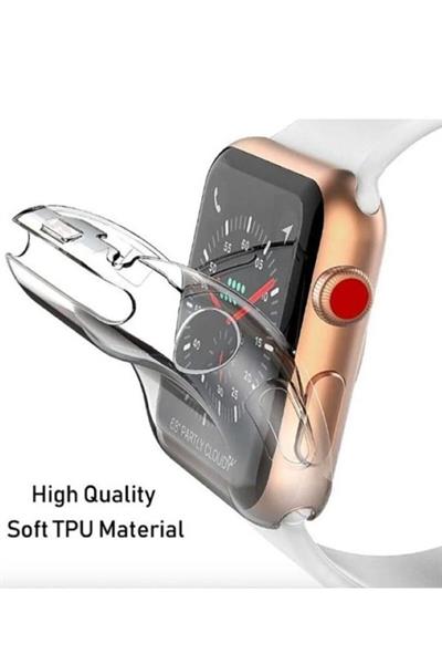 Watch Uyumlu 44 Mm Seffaf Silikon 360 Tam Koruma Yumuşak Ekran Koruyucu