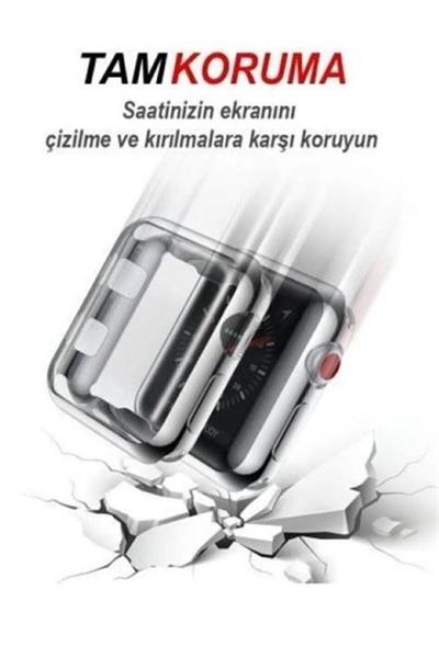 Watch Uyumlu 44 Mm Seffaf Silikon 360 Tam Koruma Yumuşak Ekran Koruyucu