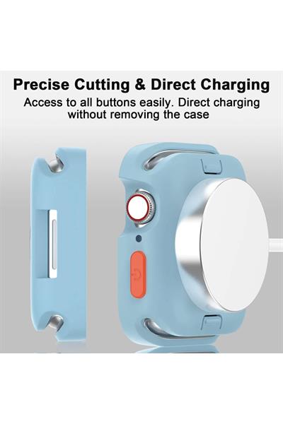 Watch Uyumlu 5 6 7 8 9 44/45mm Uyumlu Kılıf Kasa Koruyucu 360 Tpu
