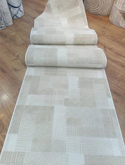 By Özer Halı Aksu Jayla Geometrik Desenli Kendinden Çizgili Koridor Antre için Kaymaz Taban Yolluk