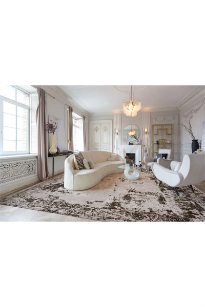 By Özer Halı Bej Yeşil Renk Geçişli Modern Ve Klasik Tarzın Birleşimi Saray Halı Victoria VI01A Salon Halısı