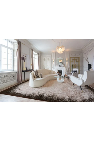 By Özer Halı Bej Yeşil Renk Geçişli Modern Ve Klasik Tarzın Birleşimi Saray Halı Victoria VI04A Salon Halısı