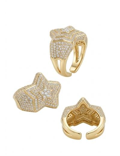 Iced Out Star Ring