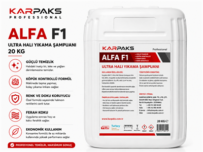 Karpaks Alfa F1 Ultra Halı Yıkama Şampuanı 20kg