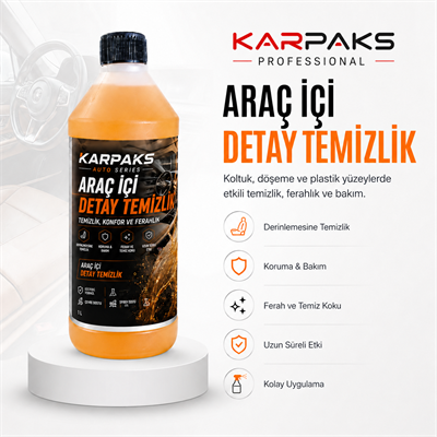 KARPAKS Auto Series Araç İçi Detay Temizleyici 1 LT | Koltuk Döşeme Plastik Temizleyici